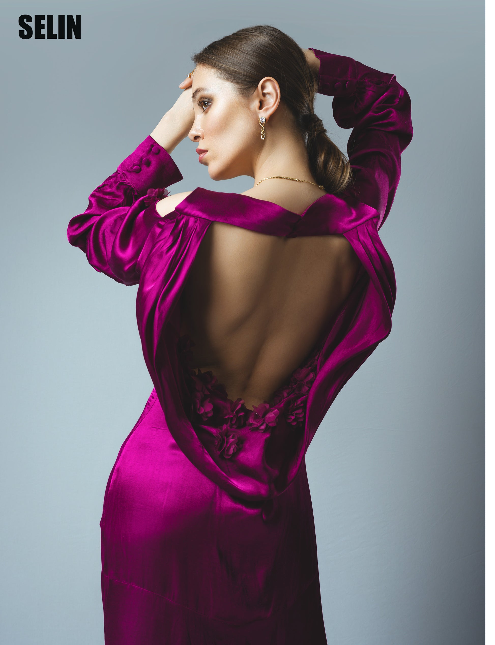 'The Victory Bloom' Silk Dress