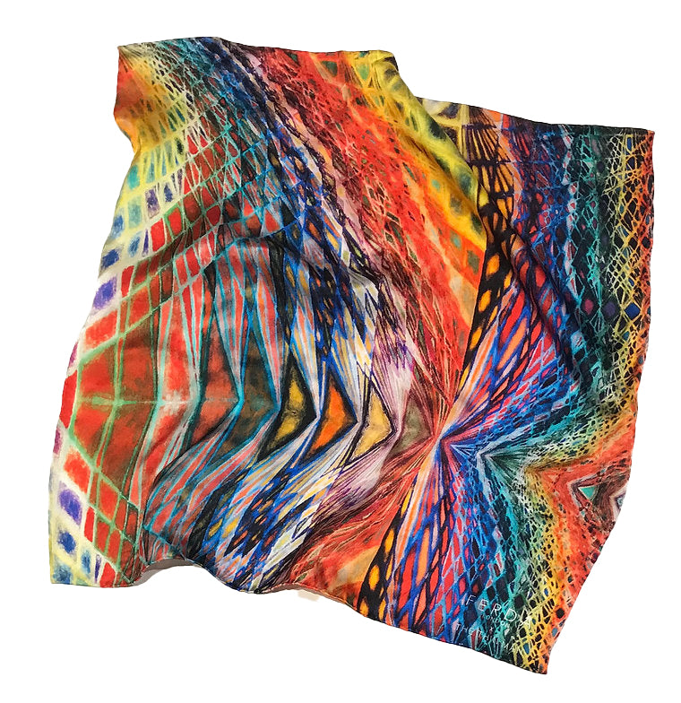 'ABSTRACT' Silk Neck Scarf