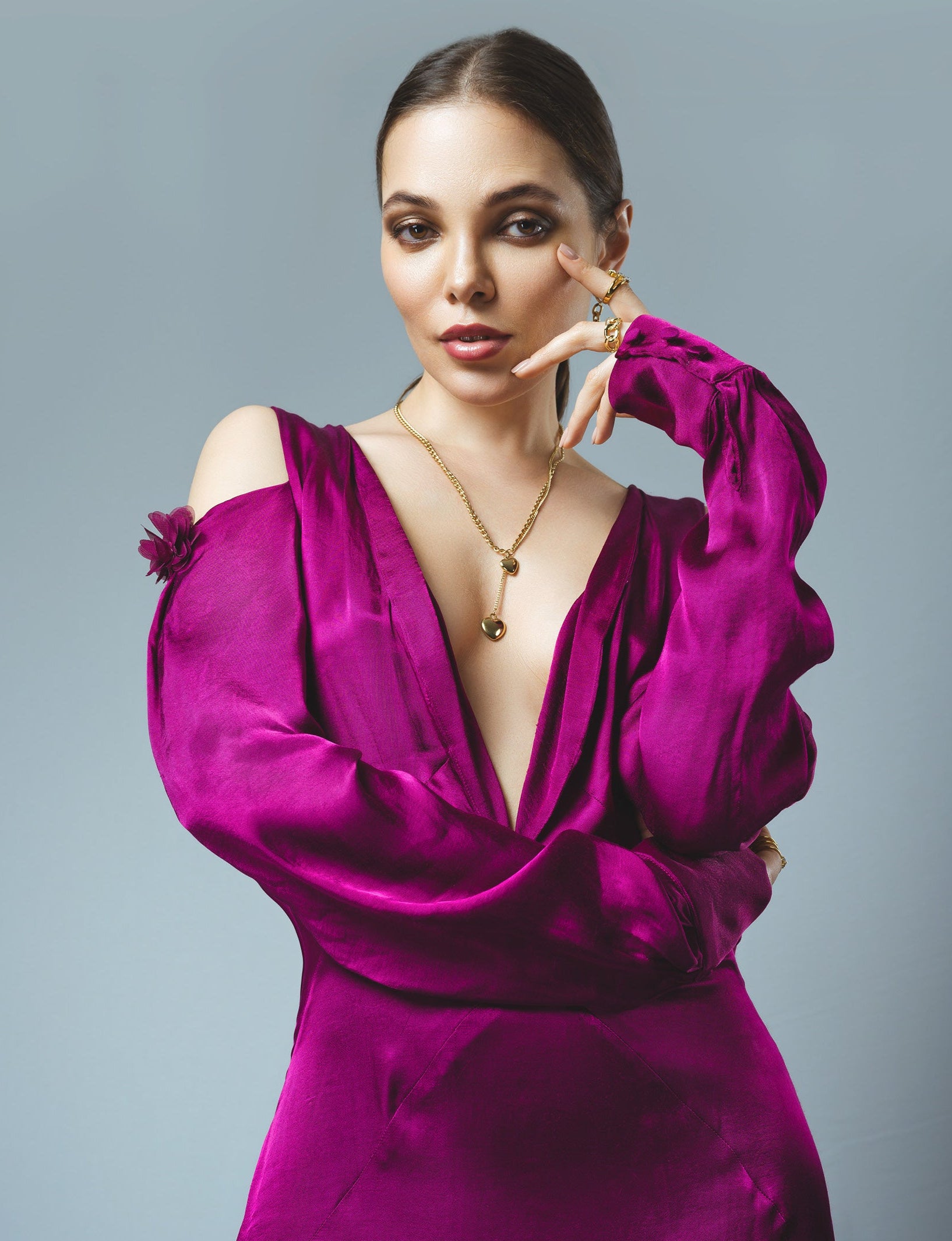 'The Victory Bloom' Silk Dress
