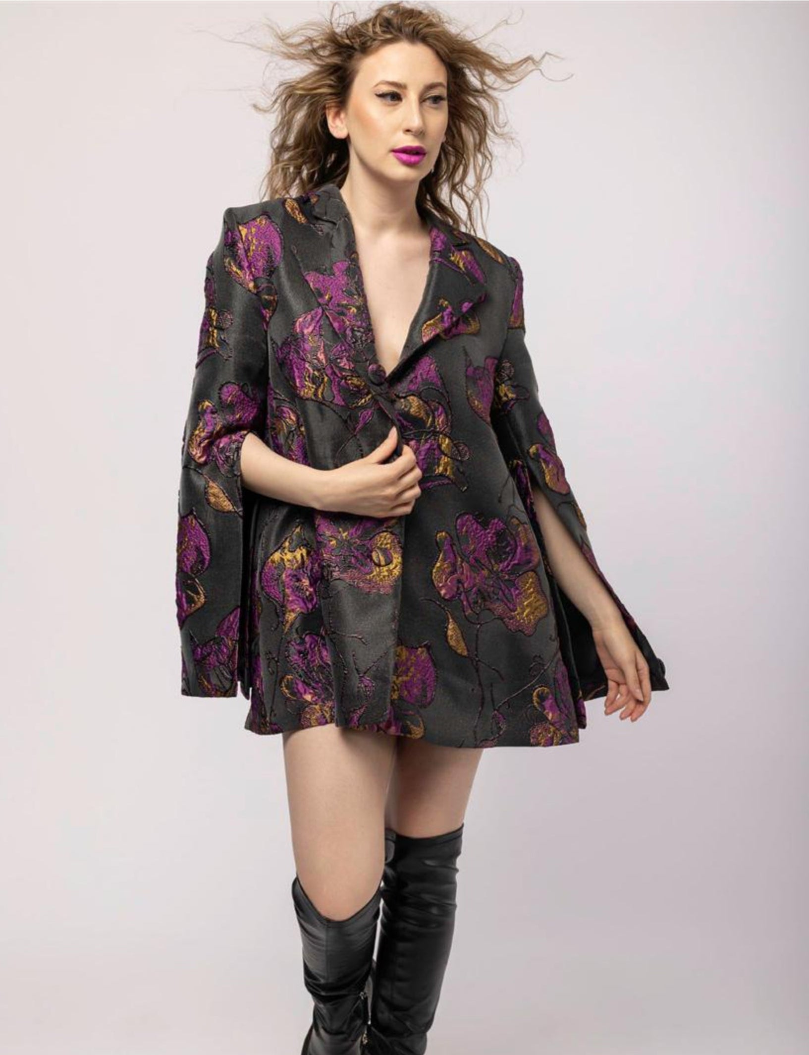 Jacquard Mini Coat