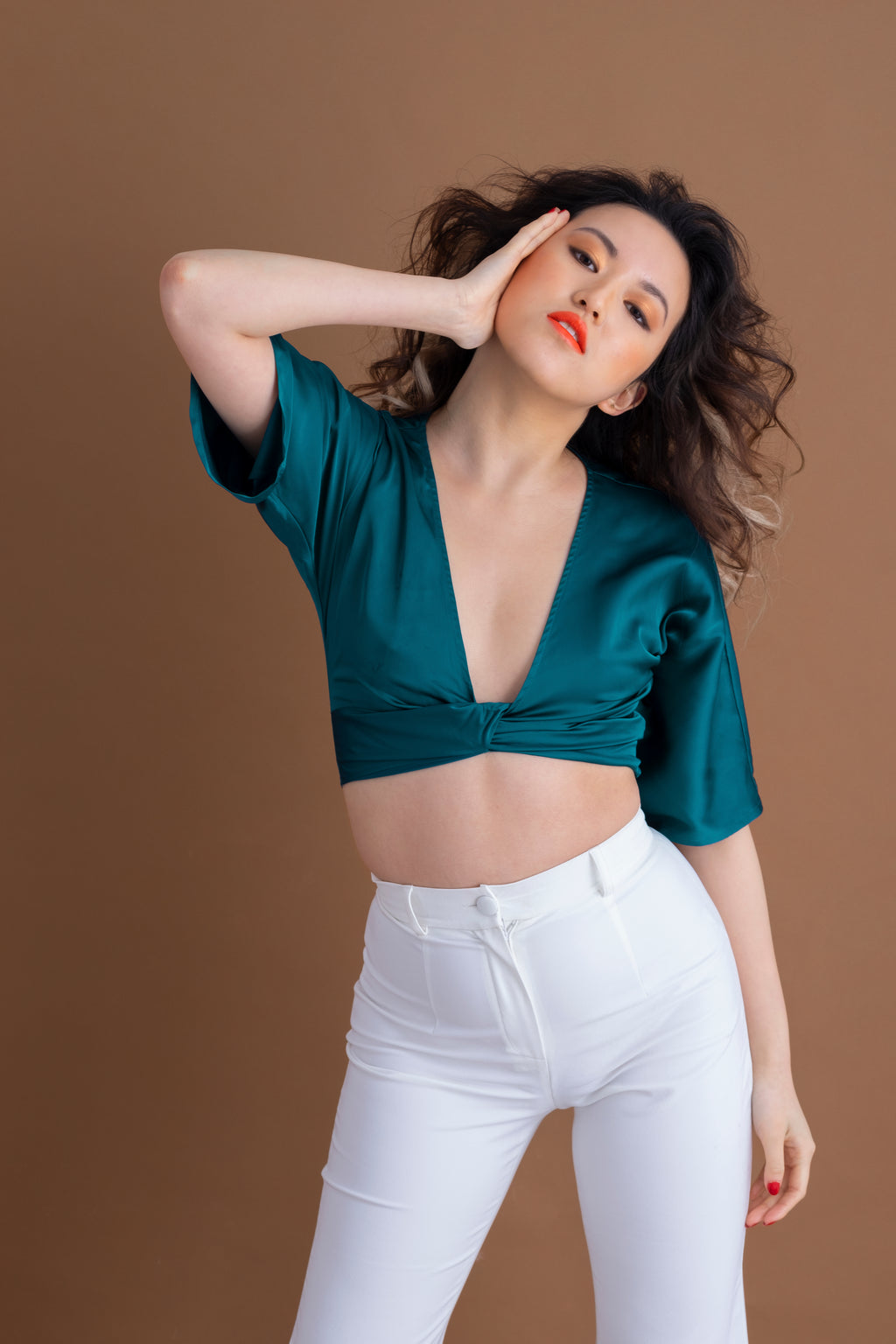 Silk Satin Crop Top