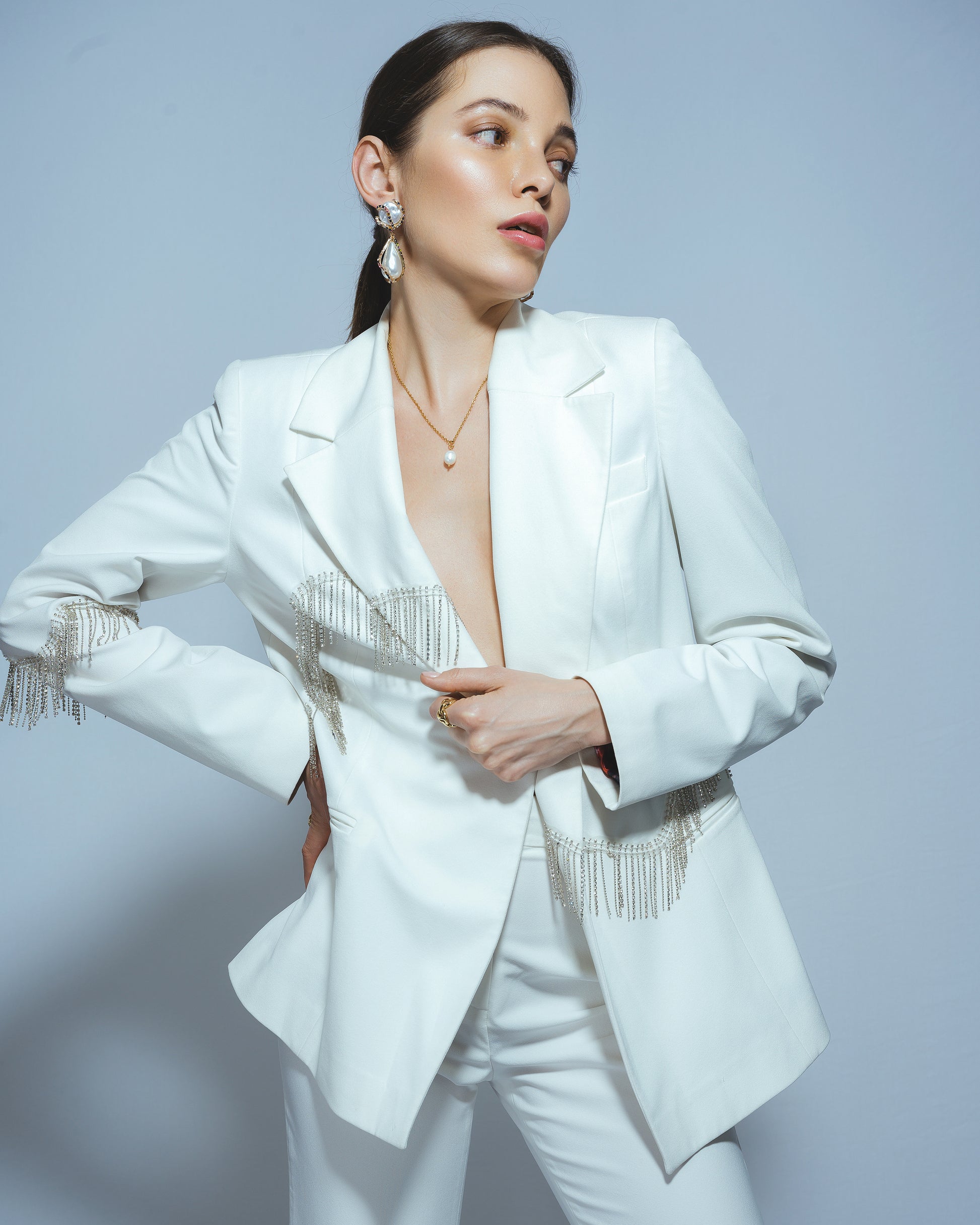 'Peace' Diamanté Blazer
